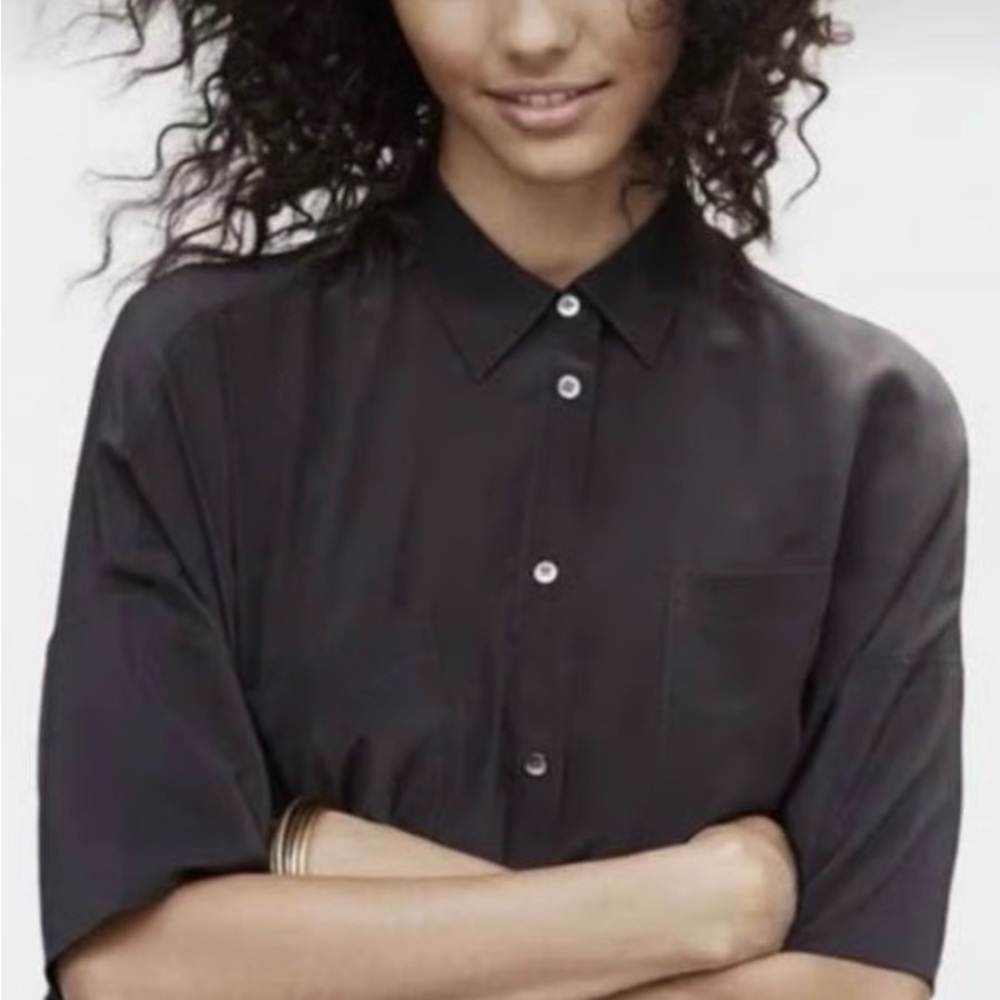 Madewell Silk Courier Shirt - Picture 2 of 6